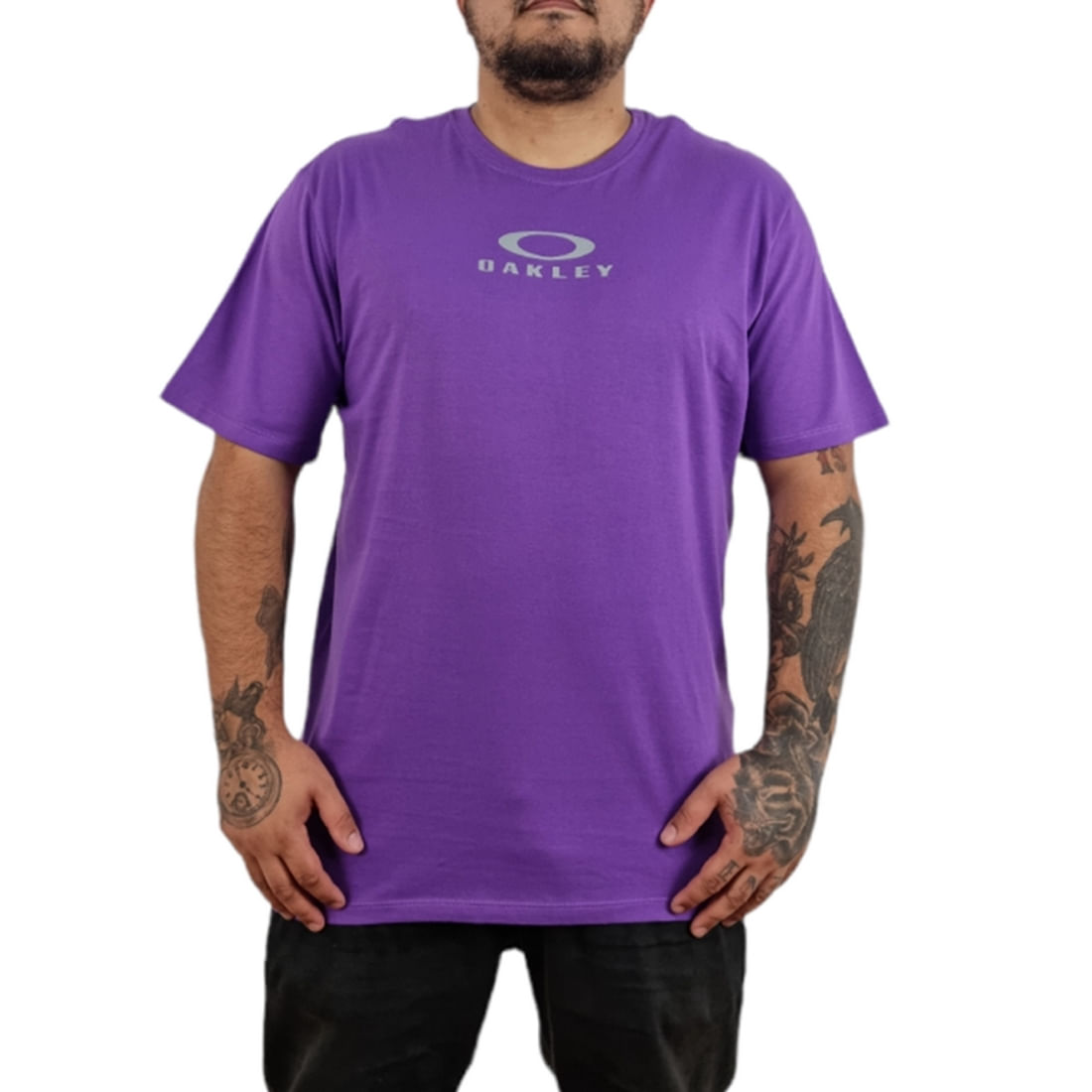 Camiseta Oakley Manga Longa Bark Heather Tee Branca Original