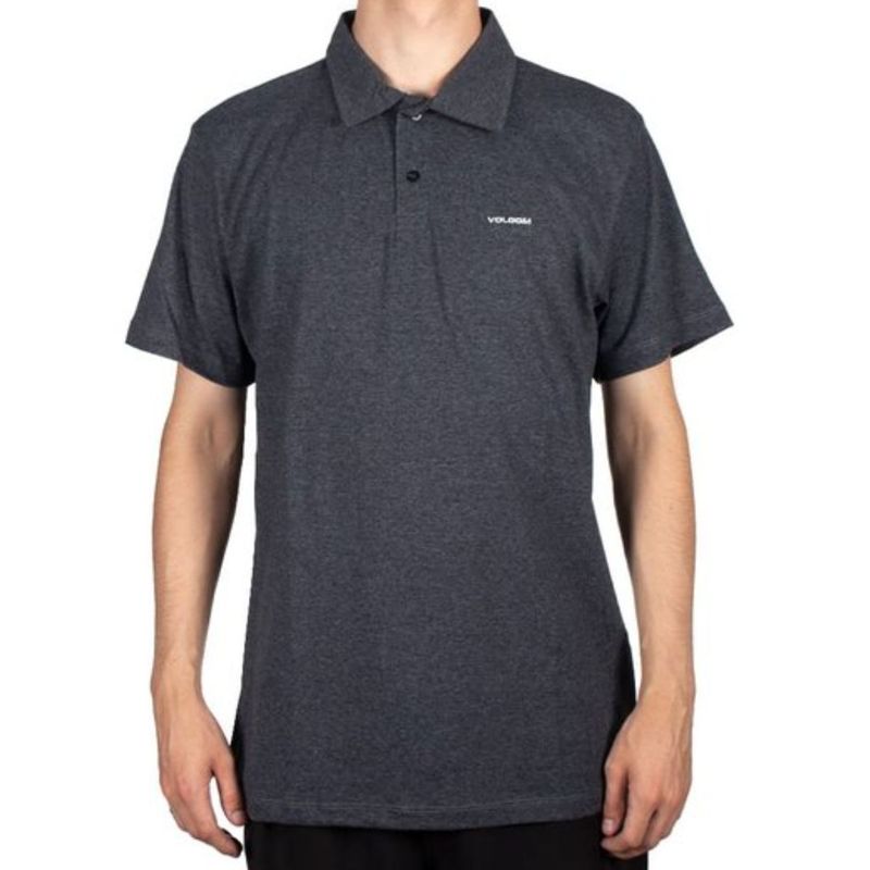 Polo volcom corporate mescla preto