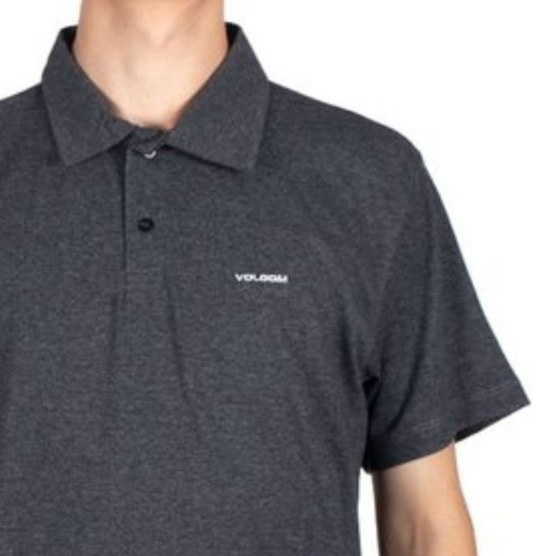 Polo volcom corporate mescla preto