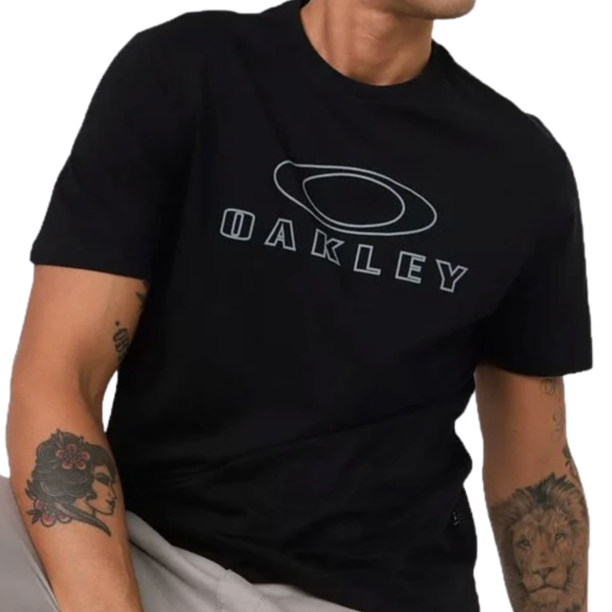 Camiseta Oakley Antiviral Logo Blackout - Masculina