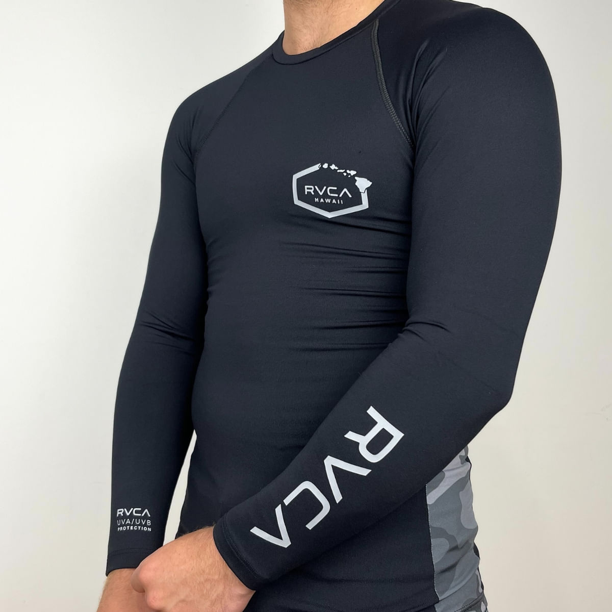 Licra RVCA LS RASHGUARD Black