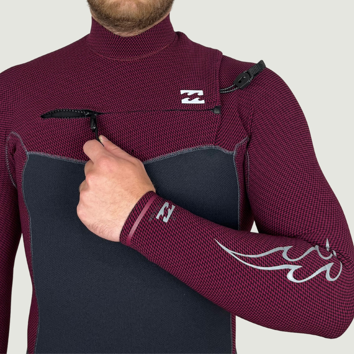 Long John Billabong Revolution 2/2mm Chest Zip Full Vermelho Long John Billabong Revolution 2/2mm Chest Zip Full Vermelho