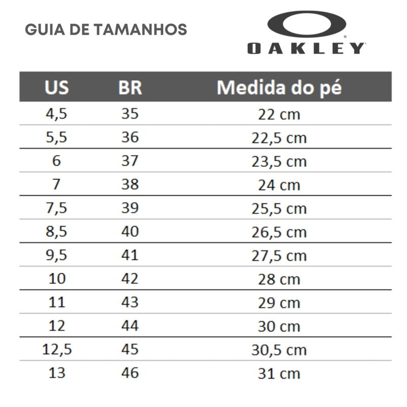 Tabela-de-tamanhos-calcado-Oakley