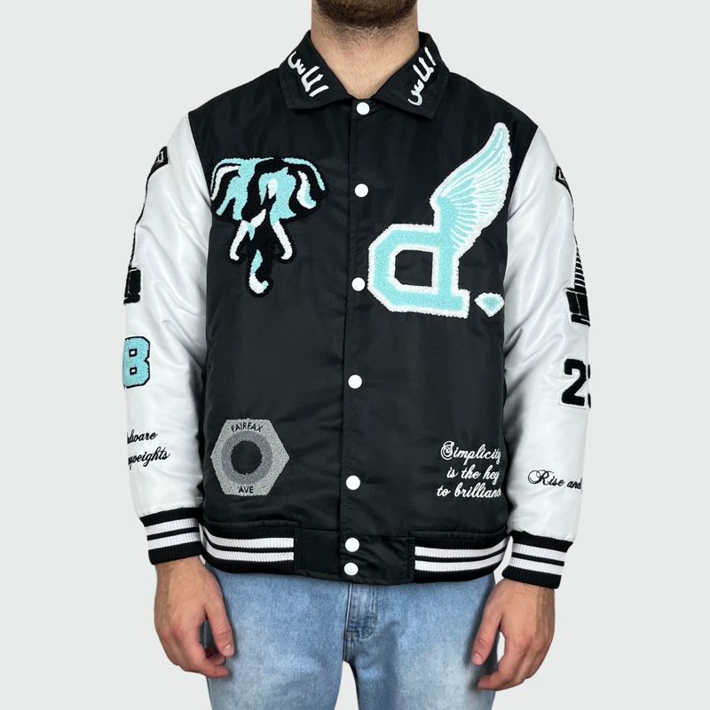 jaqueta-diamond-varsity-wings-black-white-d23dmtc002