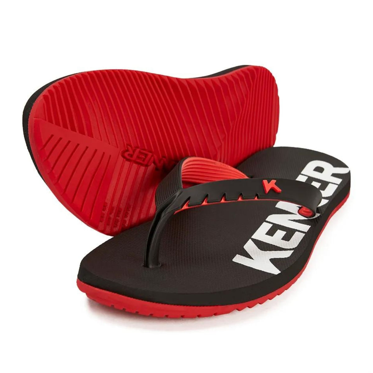 Chinelo Sandália Kenner Red Vermelho e Preto
